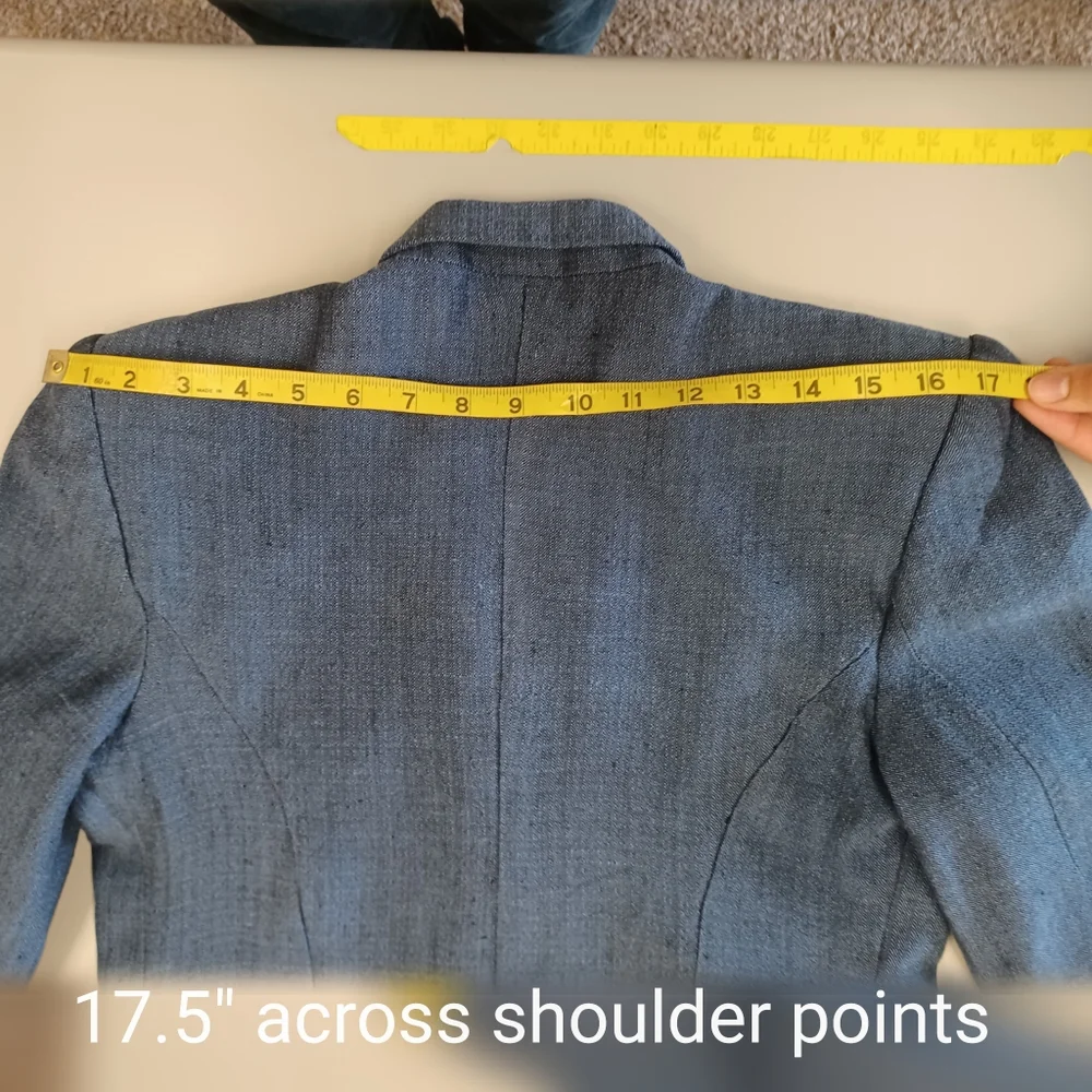 RESTORED 1940s Style Linen Blend Blazer (see measurements!) - Picture 10 of 15